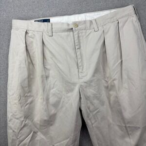 Vintage 90s Polo Ralph Lauren Ethan Pants Mens 40x30.5 (Actual) Beige Pleated